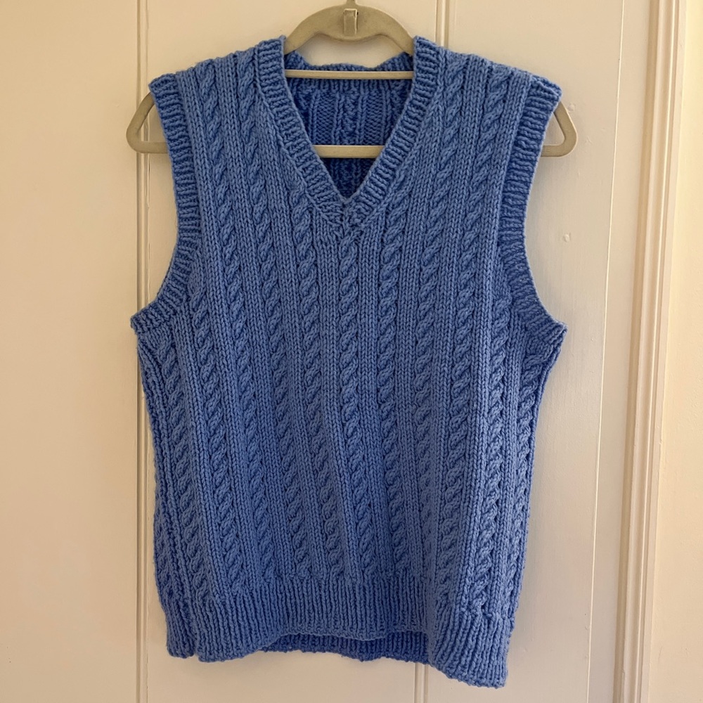 Hand knit sweater vest